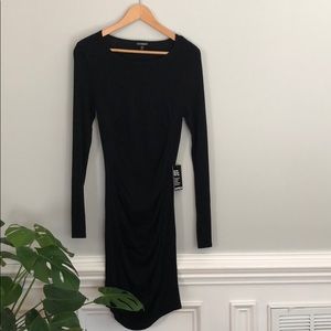 Black express long sleeve bodycon dress